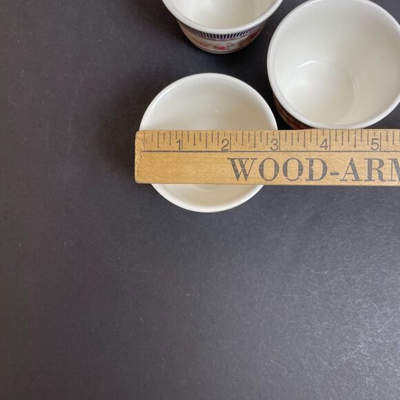 Set of 3 Tar-Hong Thunder Group Melamine Ware Tea Cups No. 9152 Floral Stripe - Picture 5 of 7